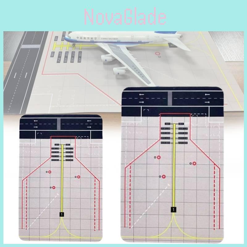 Portable White Airport Model Background With Durable Rubber Runway For Playsets