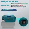 Wireless Charger With Type-C &USB Charge Ports For Makita 18V Li-ion Battery