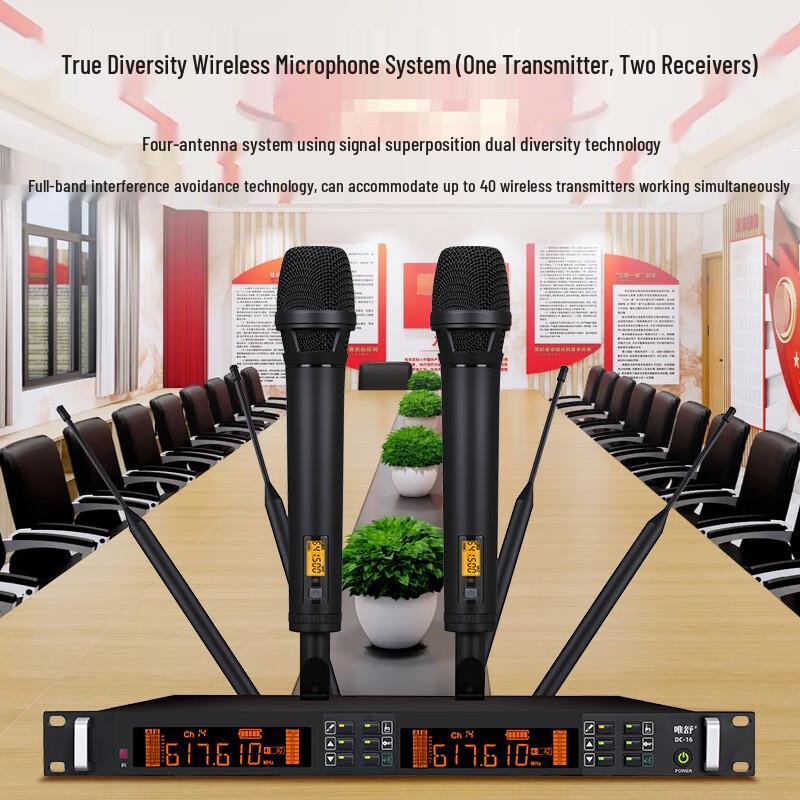 Weishu DC-16 Professional True Diversity Wireless Handheld Microphone System (CN version)
