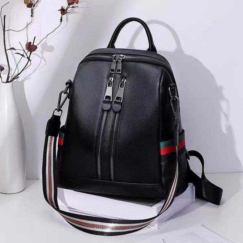 Women's Casual Backpack Women's All-in-one Korean First Layer Leather Fashion Leather Backpack Women's Leather Backpack