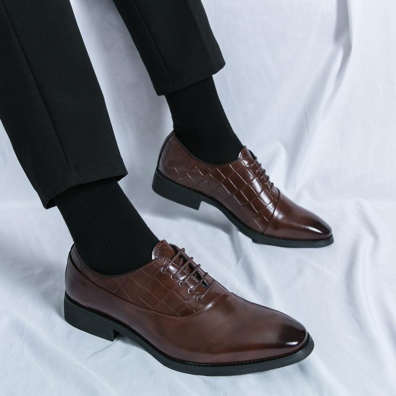Oversized business men's leather shoes for Men Lace Up Oxfords for Male Wedding Party Office Business Casual Shoe Men 38-46