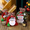 Christmas Cartoon Candy Bag Santa Claus Snowman Brushed Non-woven Apple Bag Cute Handbag Christmas Cookie Gift Wrapping Supplies