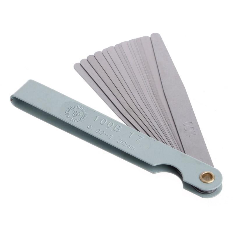 Feeler Gauge 17 Blades Metric Gap Filler 0.02-1.00mm Gage Measurment Tool For Engine Valve Adjustment Engine Valve Parts 7