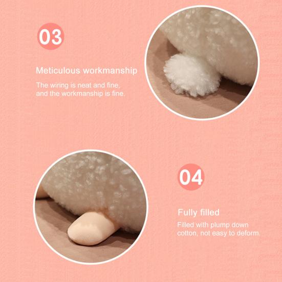 Stuffed Sheep Doll Full Filling Sleeping Accompany Elastic Cute Plush Sheep Cushion for Entertainment