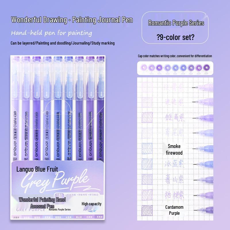 Warm Yellow Series Blue Fruit Neutral Pen: New Color for Student Planning and Children's Doodling