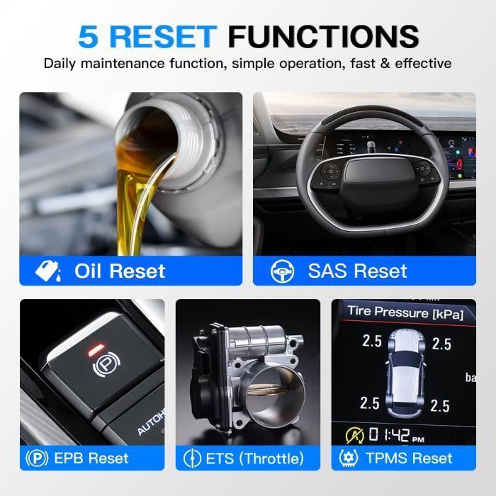 Escáner OBD2 - Thinkcar - S6 - 4 Sistemas - 10 Funciones OBD2 - Restablecimiento TPMS EPB