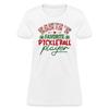 Jogador de Pickleball Favorito do Papai Noel Camiseta Feminina Contornada 100% Algodão Camisetas Masculinas Top