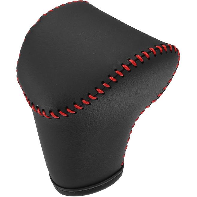 Automatic Gear Shift Knob Cover Sheath Transmission Boot Shift Lever for Kia Seltos 2021-2023 Faux Leather Black