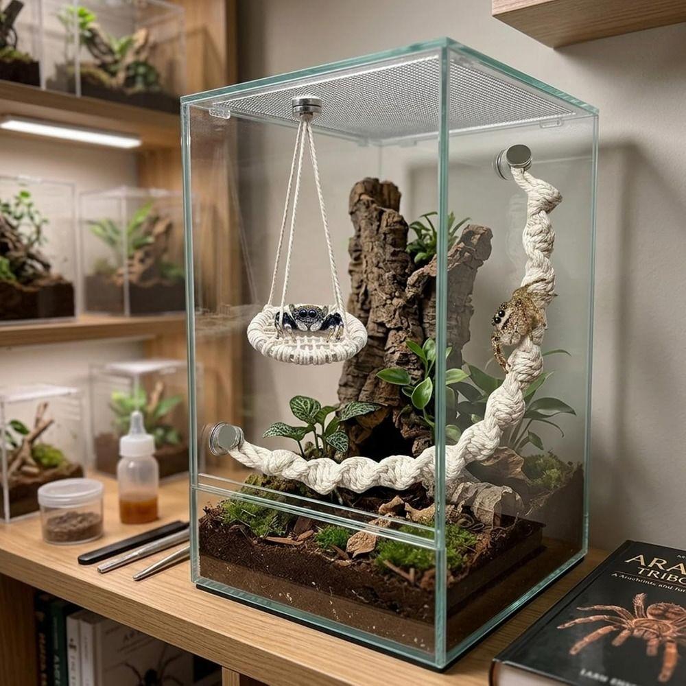Handmade Jumping Spider Enclosure Hangable Hermit Crab Climbing Enclosure Pet Supplies