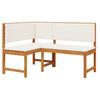 Garden Chair with Cushion Brown 140 X 100 X 91 Cm Solid Acacia Wood