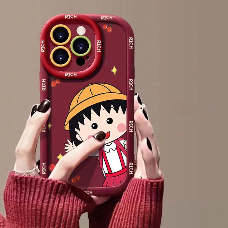 Applicable To Apple 11promax Cartoon Mobile Phone Case Silicone Puff Case New Xiaomi 11pro Cherry Balls