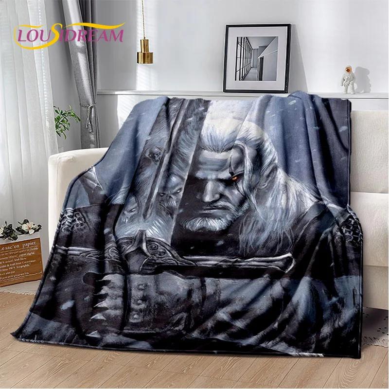 3D The W-Witcher Game Cartoon Soft Flannel Blanket for Beds Bedroom Sofa Picnic,Throw Blanket for Cover Outdoor Leisure Nap Gift