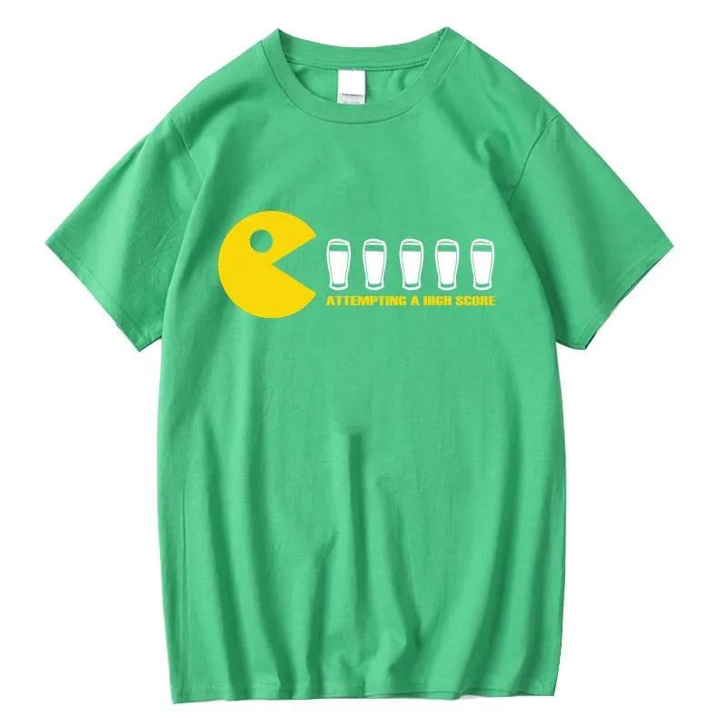 Men's T-shirt High Quality 100% Cotton Funny Design Printing Summer Casual Loose O-neck for Men Short Sleeve T-shirt Male Tops