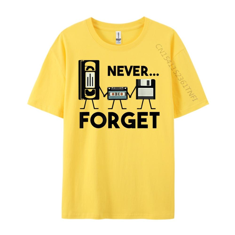 Never Forget Nostalgia Audio Video Devices Unisexs Korean Fashion Cotton Comfort Unisex Clothes Tshirts Printed