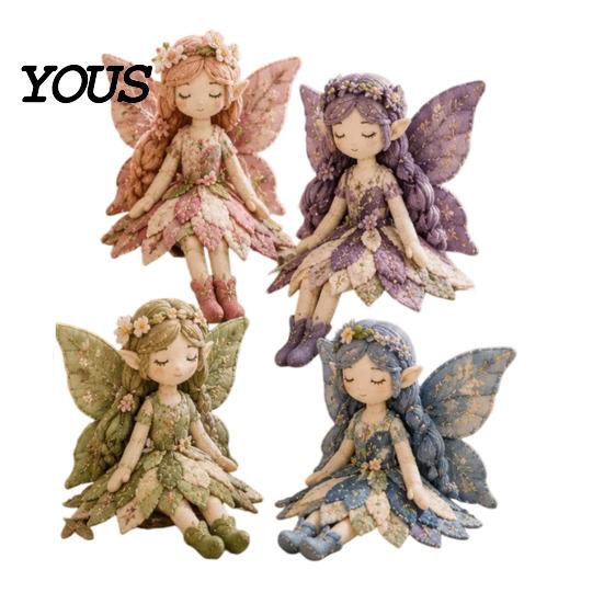 Kit Patchwork Fai da Te Kit Fatine, Fatine dei Fiori Cucito Realizza 4 Bambole di Stoffa Creazione Bambole, Progetto Creativo Facile per Principianti per Decorazione Casa Regalo Fatto a Mano