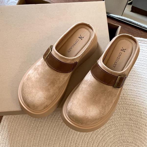 Fashion Flat Shoes Female Cover Toe Womens Slippers Outdoor Pantofle Platform Slides 2025 Summer Slippers Women Summer Flat Shoes Female