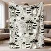 2026 New Flannel Blanket Featuring Cartoon Animals - Extra Large, Soft, And Cozy for Sofa, Bed, Office Naps, Outdoor Camping, And Travel. Adorned with