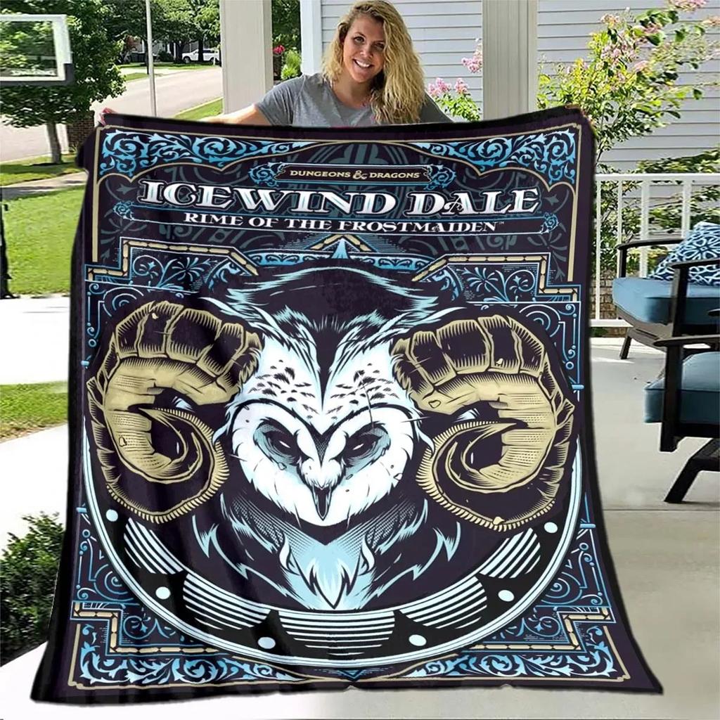 Dungeons Pattern Blanket Flannel Blanket Super Soft Fleece Throw Blankets Lightweight Warm Blanket for Bedroom Couch Sofa
