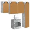 Bathroom Cabinet Set 5 pcs Concrete Grey 50 x 14.5 x 70 cm