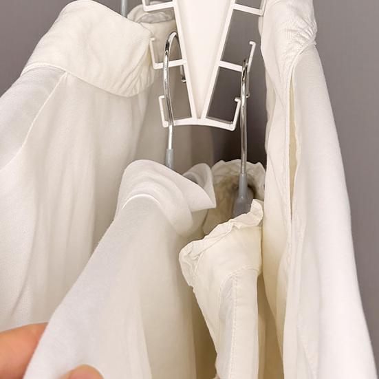 Coat Hanger 360° Rotatable V Shaped Structure Rack with 12-Hook Large Capacity Space-Saving Vertical Hook for Clothes Scarves Belts