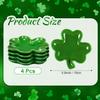 4 Pcs 5.91'' St. Patrick's Day Ceramic Shamrock Candy Dish Shamrock Shaped Plate St Patricks Day Platter Three Leaves Shaped Platters Clover Serving
