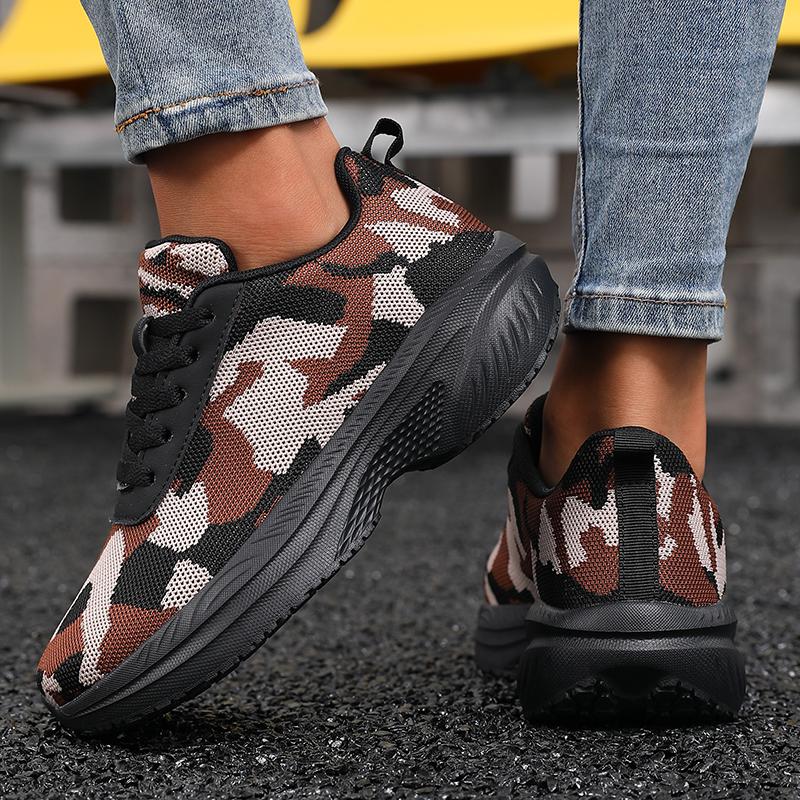 Women'S Camouflage Wide Toe Shoes Big Toe Friendly Sneakers Dirt Resistant Special Training Work Shoes Breathable Women'S Shoes