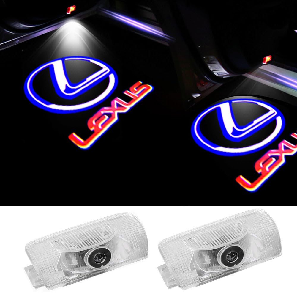 Yaoperfor Höflichkeitslogo Tür Willkommen LED-Logo Kompatibel mit und NX-Serie Auto Tür Enthält Set von 2 Lampen, Licht, Projektion, LS, ES, IS, LX, RX,