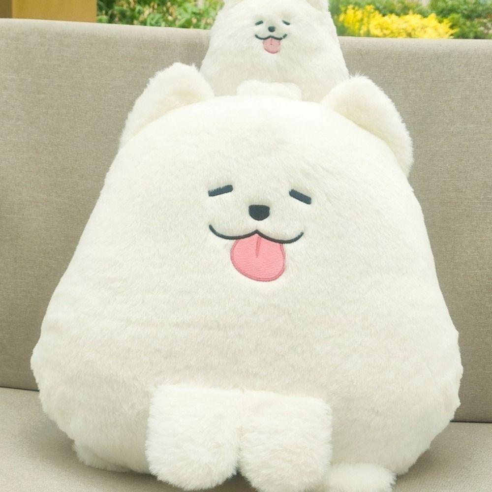 Stuffed Animal Stuffed Dog Keychain Soft Pillow Dog Plush Toy Samoyed Plush Doll  Bag Pendant