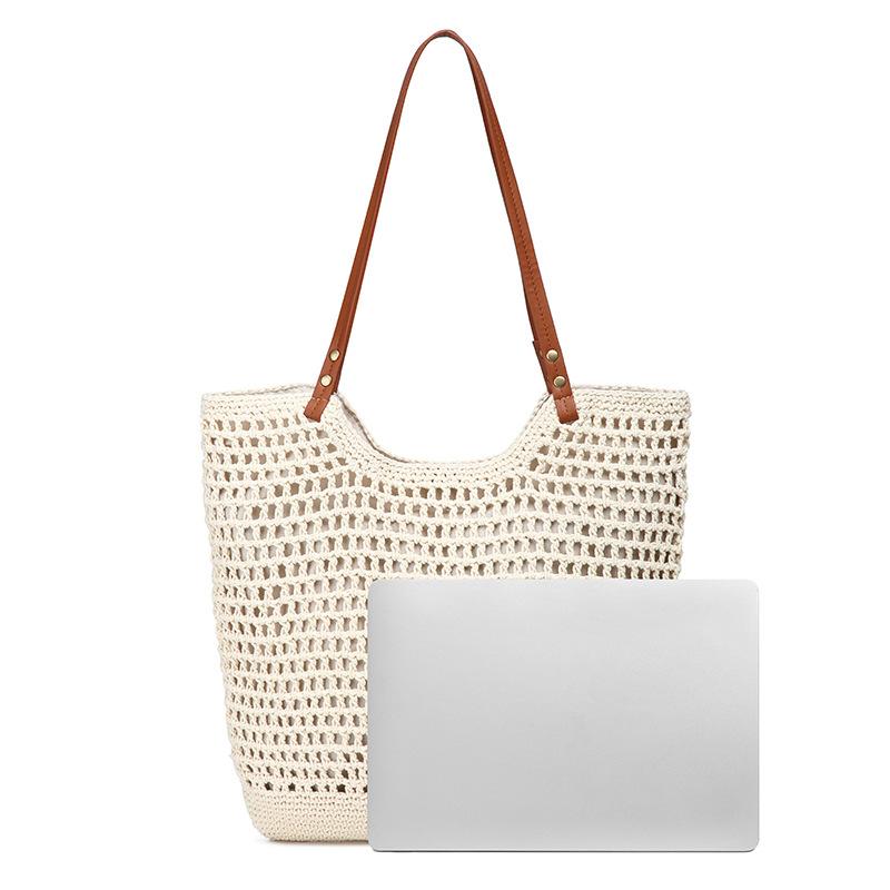 Summer Bag Women'S Large-Capacity Summer Casual Versatile Woven Shoulder Portable Tote Bag Straw Bag