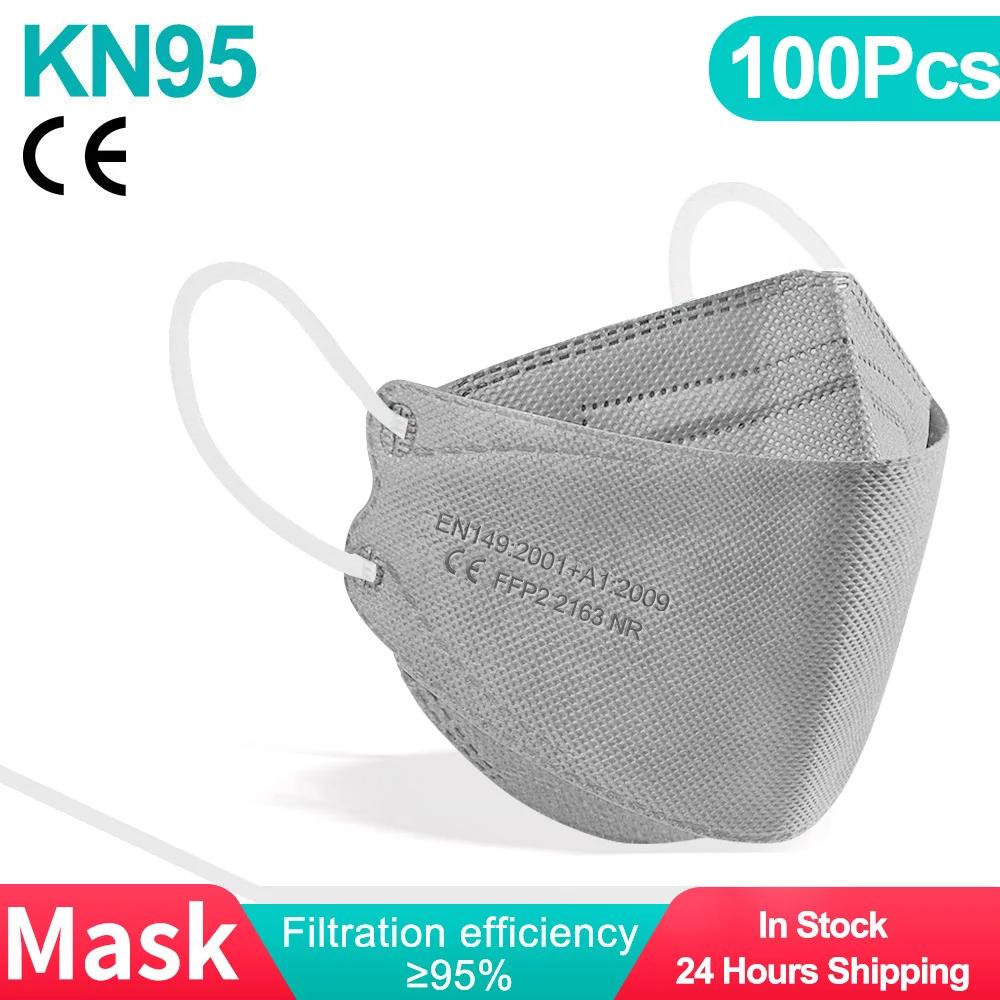 10-200pcs Fpp2 Fish Mask Kn95 Face Masque Mask Kn95 Mascarillas Ffp2 Homologadas Kn95 Certificadas Mascherine Ffp3 Colores Mask