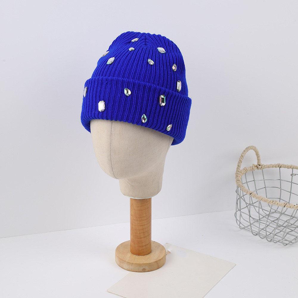 Custom Luxury Casual Autumn Winter Knitted Beanie Hat Soft Warm Black Acrylic Unisex Adults Hand Embroidery Common