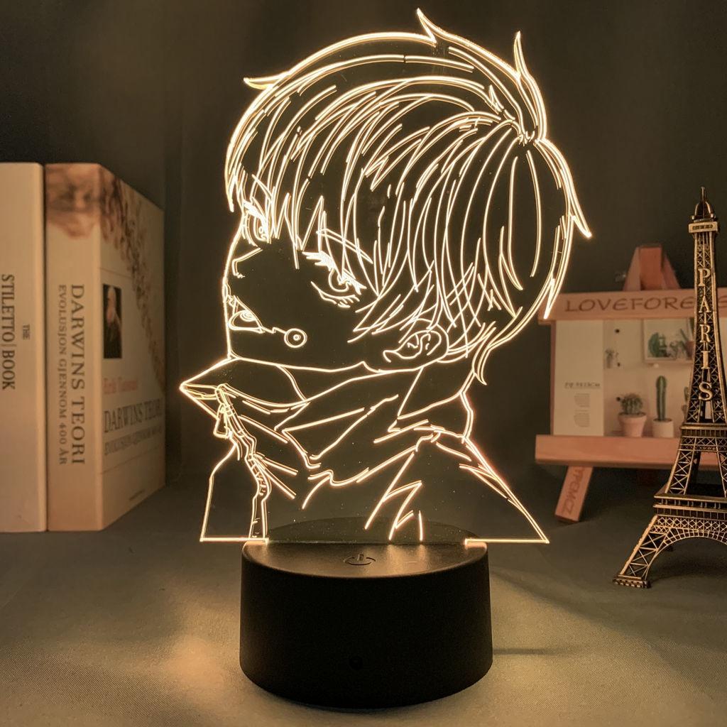 Ночной светильник дзюдзюцу кайсен в стиле аниме Фусигуро Мегуми, рисунок цвета, меняющаяся прикроватная лампа, подарок для любителей дзюдзюцу кайсен Crack Base
