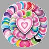 50PCS Heart Romantic Card Luggage Stickers - Trendy Graffiti for Laptops and Cars