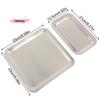 M-Luxury Square Rectangular Stainless Steel Serving Tray Cafe Cake Dessert Plate Storage Trays Home Kitchen Storage Table Dish