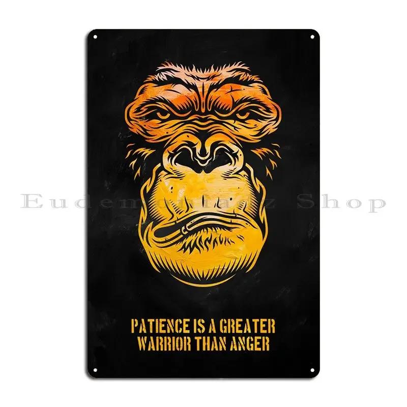 Black Yellow Gorrila Metal Sign Decoration Custom Create Kitchen Pub Tin Sign Poster 20x30cm(7.8x11.8inch)