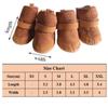 Pet Dog Shoes 4pcs Thick Warm Rain Snow Carton Boots Prewalkers Walking Puppy Sneakers Dog Accessories