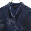 DIESEL Overall handle Long sleeve Band collar shirt M Navy Women Used