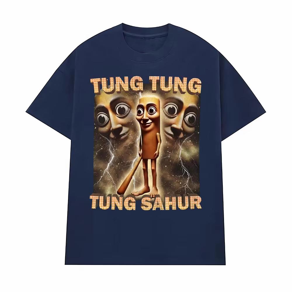 Italian Brainrot Funny Meme T-Shirt Tralala Tung Tung Cotton Breathable Short Sleeve Top Men'S And Women'S Casual T-Shirt