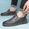 Fashion2024 Spring Autumn Genuine Leather Loafers Shoes Male Fashion Casual Business Casual Breathable Driving Men's Shoes