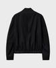 Noirer Oversized Wool Harrington Jacket (Black)