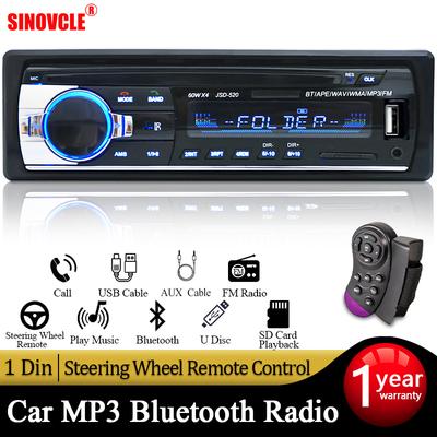 Car Radio Stereo Player Digital Bluetooth Car MP3 Player 60Wx4 FM Radio Stereo Audio Music USB/SD with In Dash AUX Input