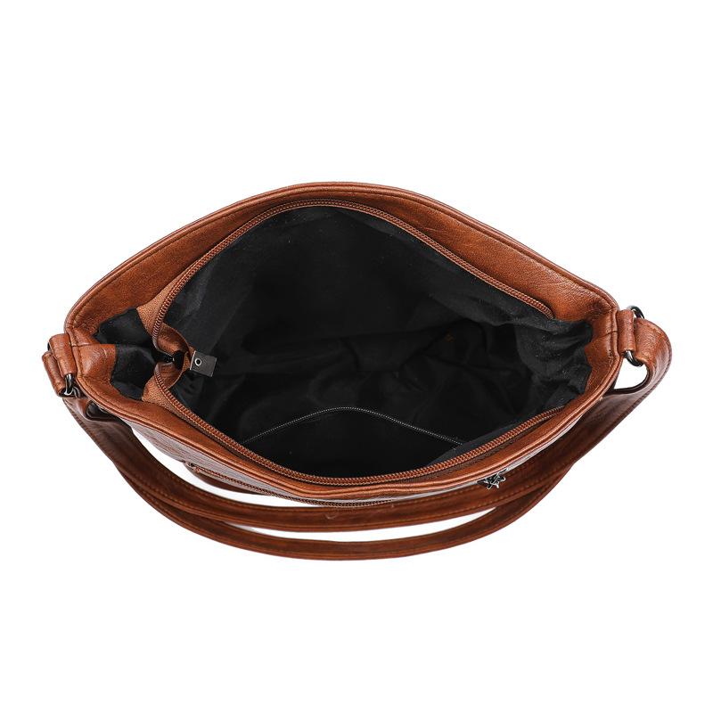 Crossbody Large-capacity Bucket Bag Retro and High-end Ladies' Single-shoulder Bag Middle-aged Mom's Bag