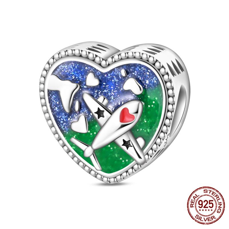 New In Original Charms Copper Love Glow-In-The-Dark Charms Beads Fits 3Mm Original Bracelet For Women Diy Fine Jewelry Gifts