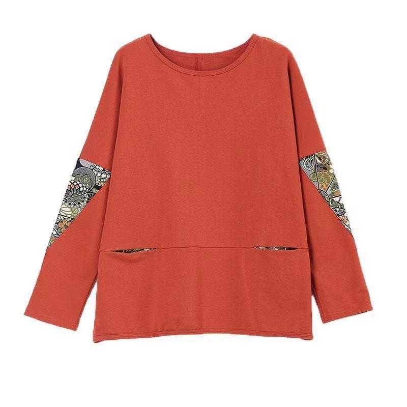 Women's Korean-Style Cotton Long Sleeve Sweatshirt - Loose Fit for Early Autumn.