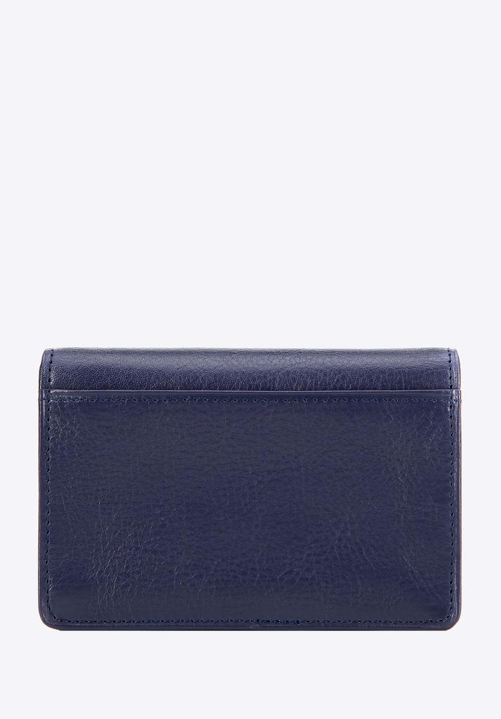 Wittchen Men's Leather Business Card Case, Horizontal, Navy Blue, Natural Leather