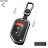 Zinc Alloy+Leather Car Key Case Cover Fob For Jeep Wrangler Jl Jlu Rubicon Gladiator Jt Sahara Jlu