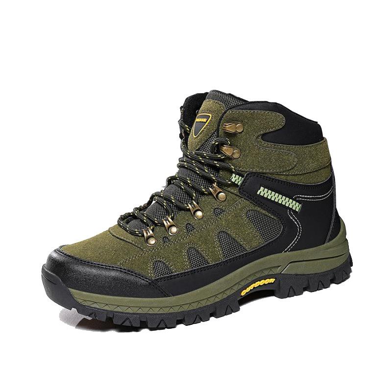 Chaussures de randonnée d'extérieur pour hommes automne et hiver chaussures de randonnée moyennes velours chaud loisirs sports grande taille chaussures pour hommes