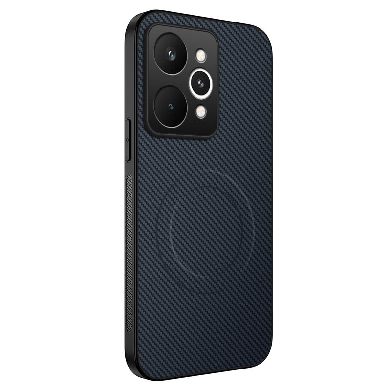 For Realme 15 5G Case Compatible with MagSafe WANLONFENG TQ Series Carbon Fiber Texture PC TPU Phone Cover