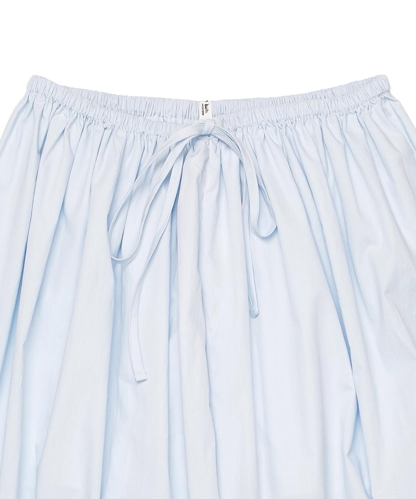 Cotton Bell String Banding Skirt - Sky Blue