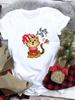 Lovely Merry Christmas Funny Trend T Shirt Women Short-Sleeved Print Tee Shirt Female Trend Clothing Women Casual Graphic Tee